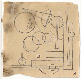 RUDOLF BAUER (1889 - 1953, GERMAN/AMERICAN) i) Untitled, (Doubletake - 171), ii), Untitled, (Prison Drawing).